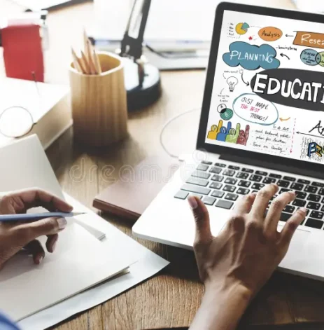 education-school-studies-learning-graphics-concept-woman-searching-typing-writing-79508767